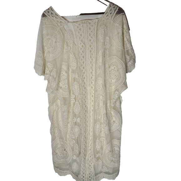 Brigitte Collection International Boho Lace Swimsuit Coverup One Size - Picture 4 of 4